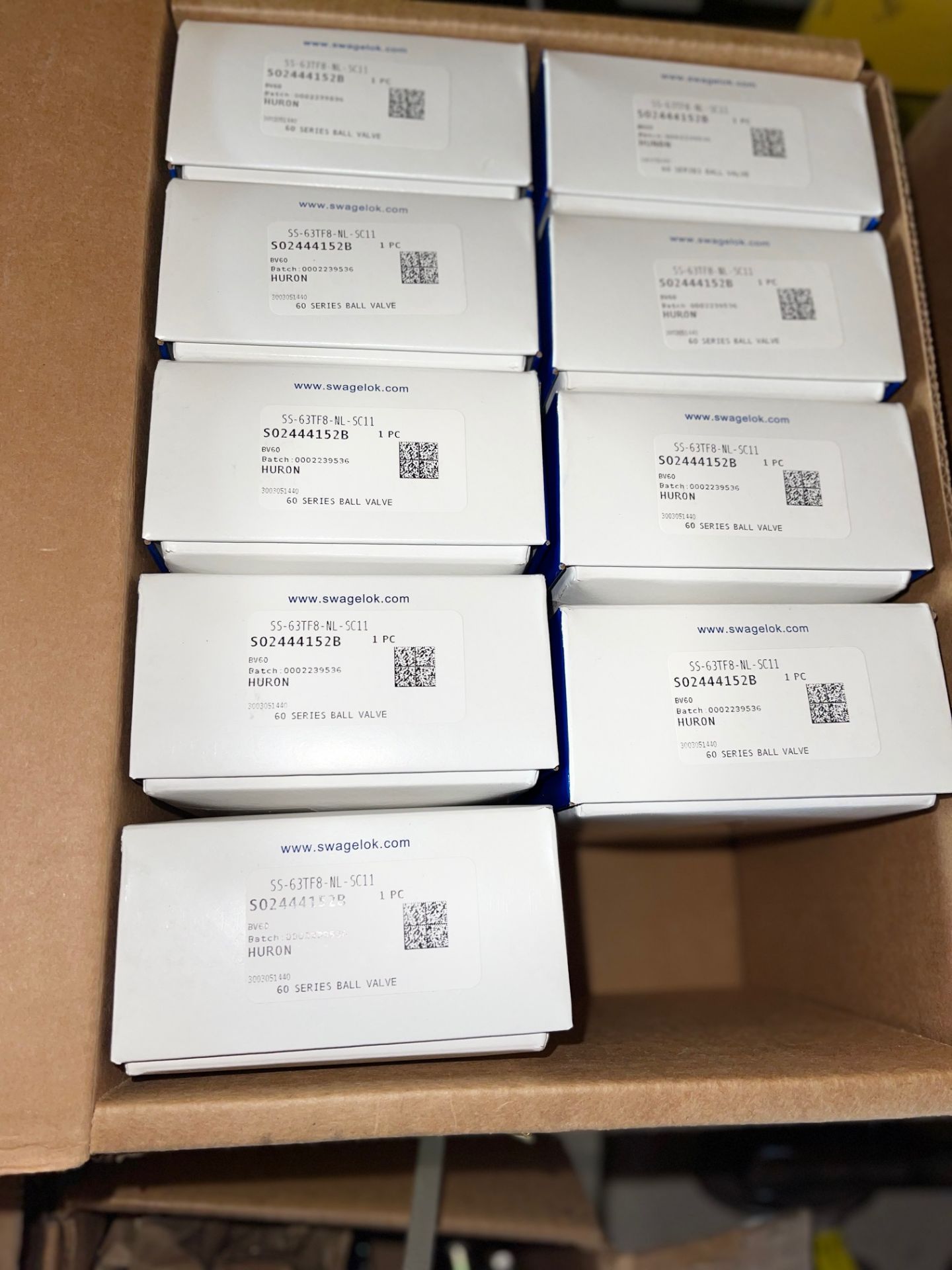 20 TIMES SS DASH63TF8 DASH NL DASH FC11, SERIES 60 S/S SWAGELOK, BALL VALVES, NEW IN BOXES 20 - Image 2 of 3
