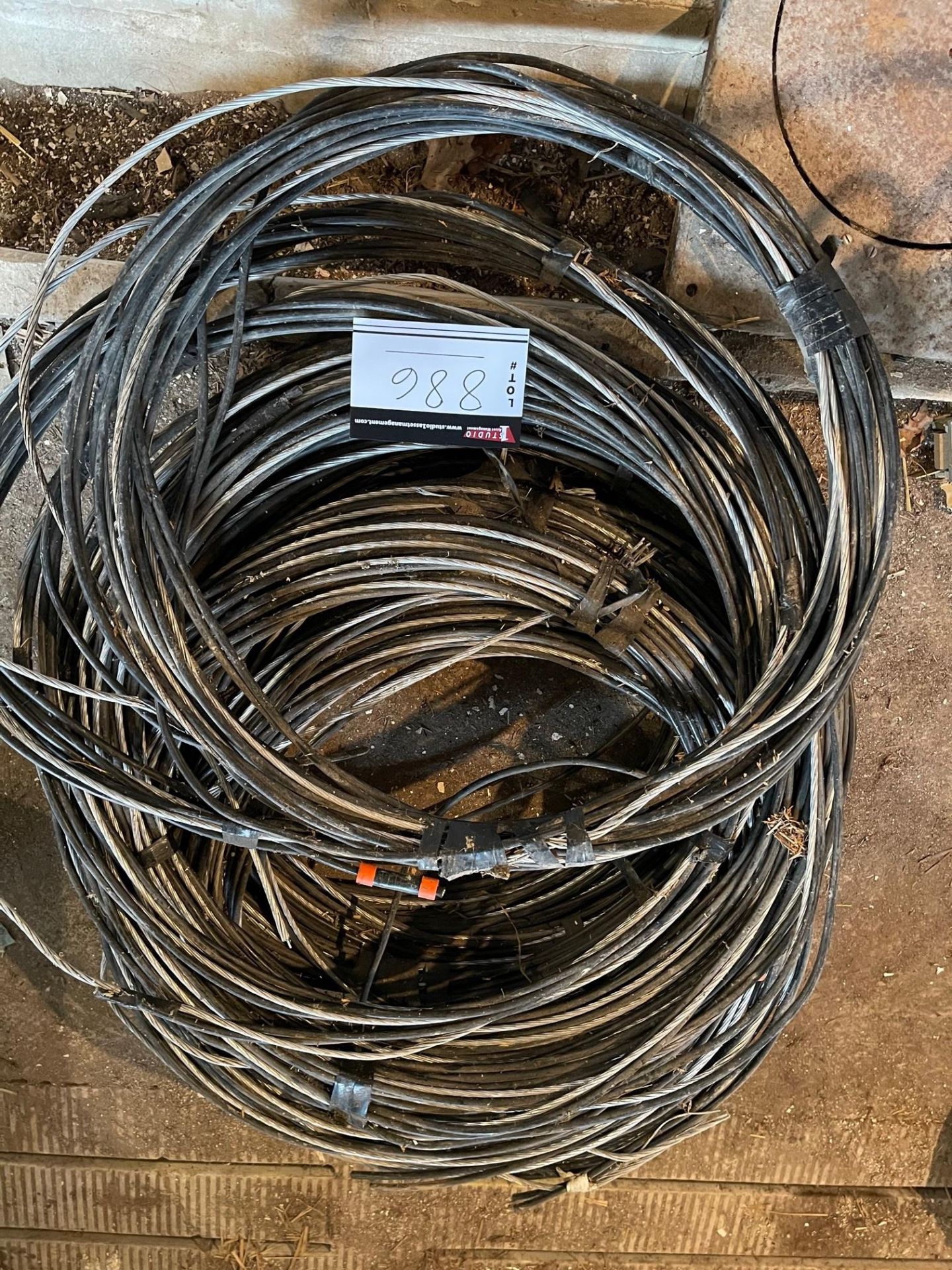 LOT OF ASSORTED TRIPLEX HYDRO WIRES, MOSTLY ALUMINUM