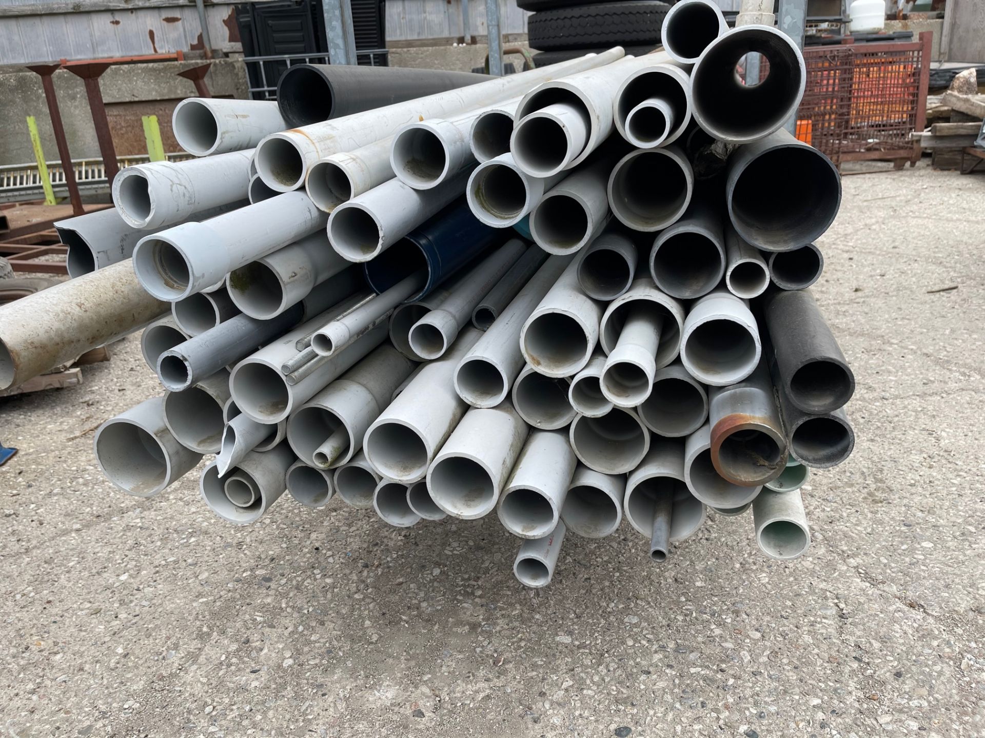 LOT OF ASSORTMENT OF CONDUIT AND WATER PIPE 3 /4" -  8" - Image 2 of 3