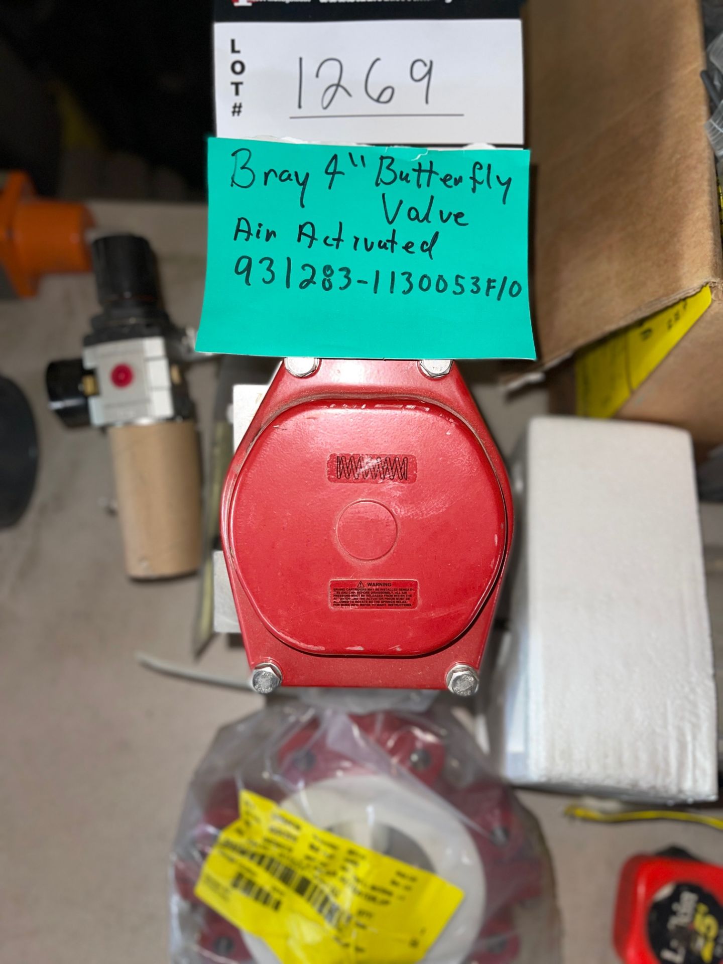 BRAY 4” BUTTERFLY VALVE, AIR ACTIVATED, 931283-1130053F/0 - Image 2 of 2