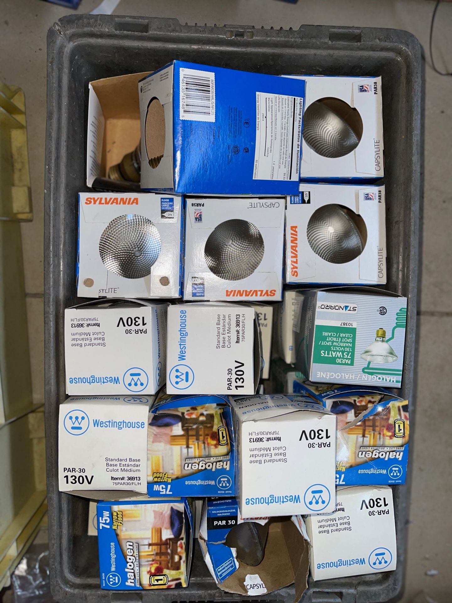 LOT OF LIGHTS, MINIATURE TO HALOGEN, SAFETY LIGHTS, AND MORE LIGHTS