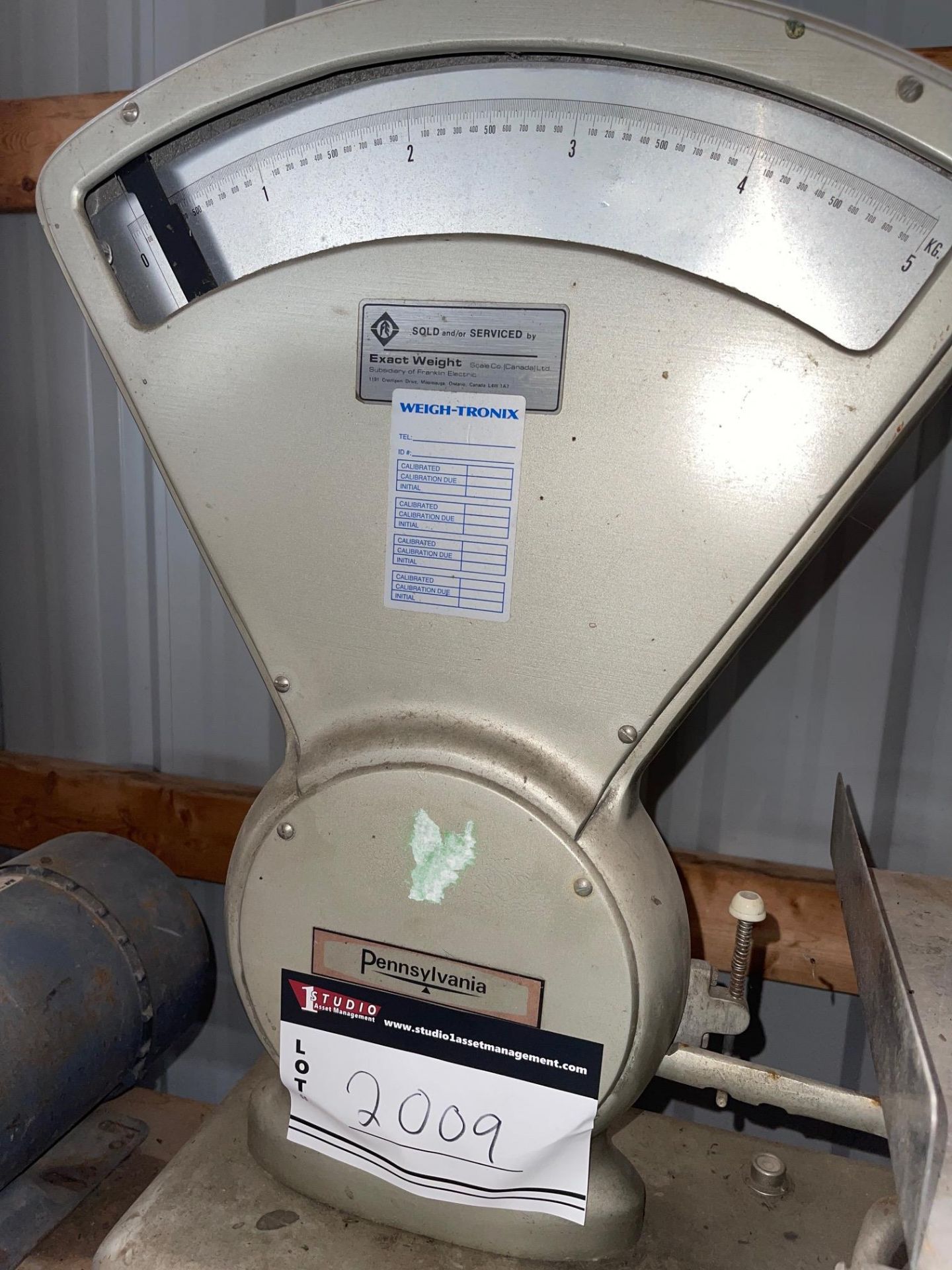 PENNSYLVANIA 20 KG SCALE, MOD -40. WITH PUNCH CLOCK, RIGGING FEE $ - Image 2 of 4