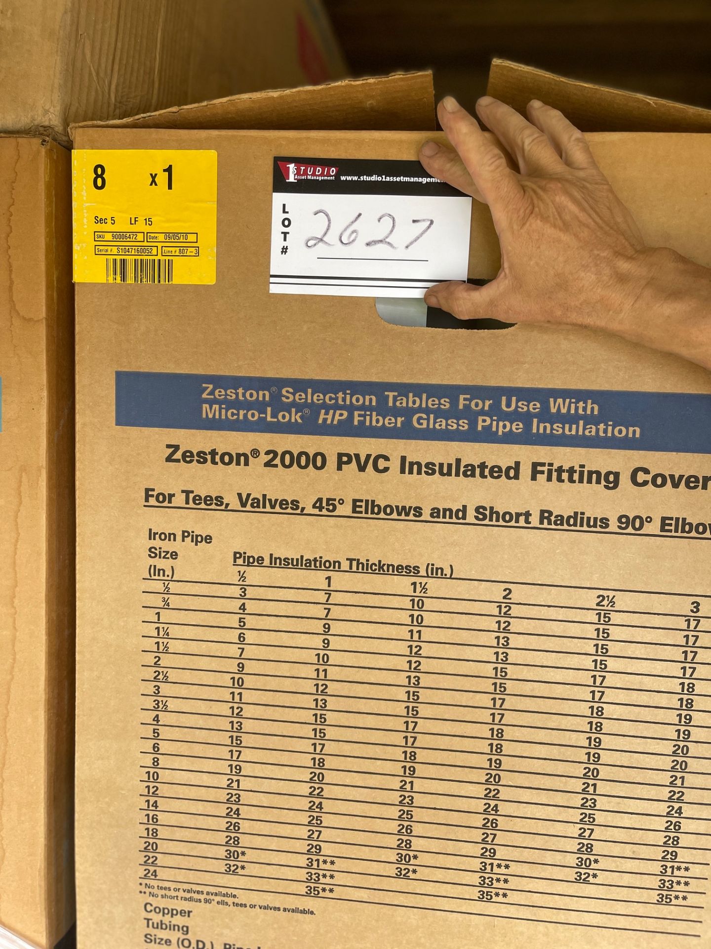 LOT/ZESTON SELECTION TABLES FOR USE MICRO-LOK HP FIBER GLASS PIPE INSULATION - Image 4 of 4