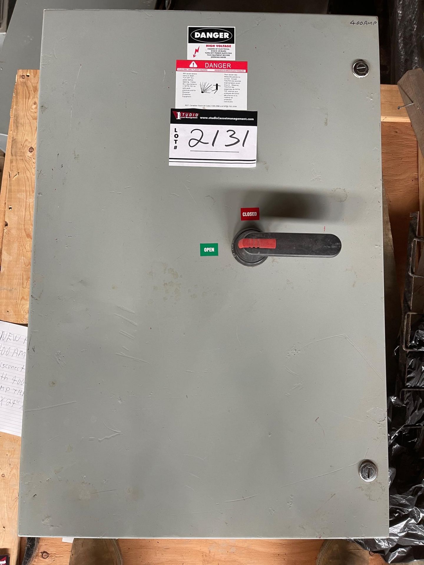 NEW ABB 600 VOLTS, 400 AMP FIUSED DISCONNECT FUSED WITH 400 AMPS FUSE, AMP TRAP, 36”X 24” X 12”