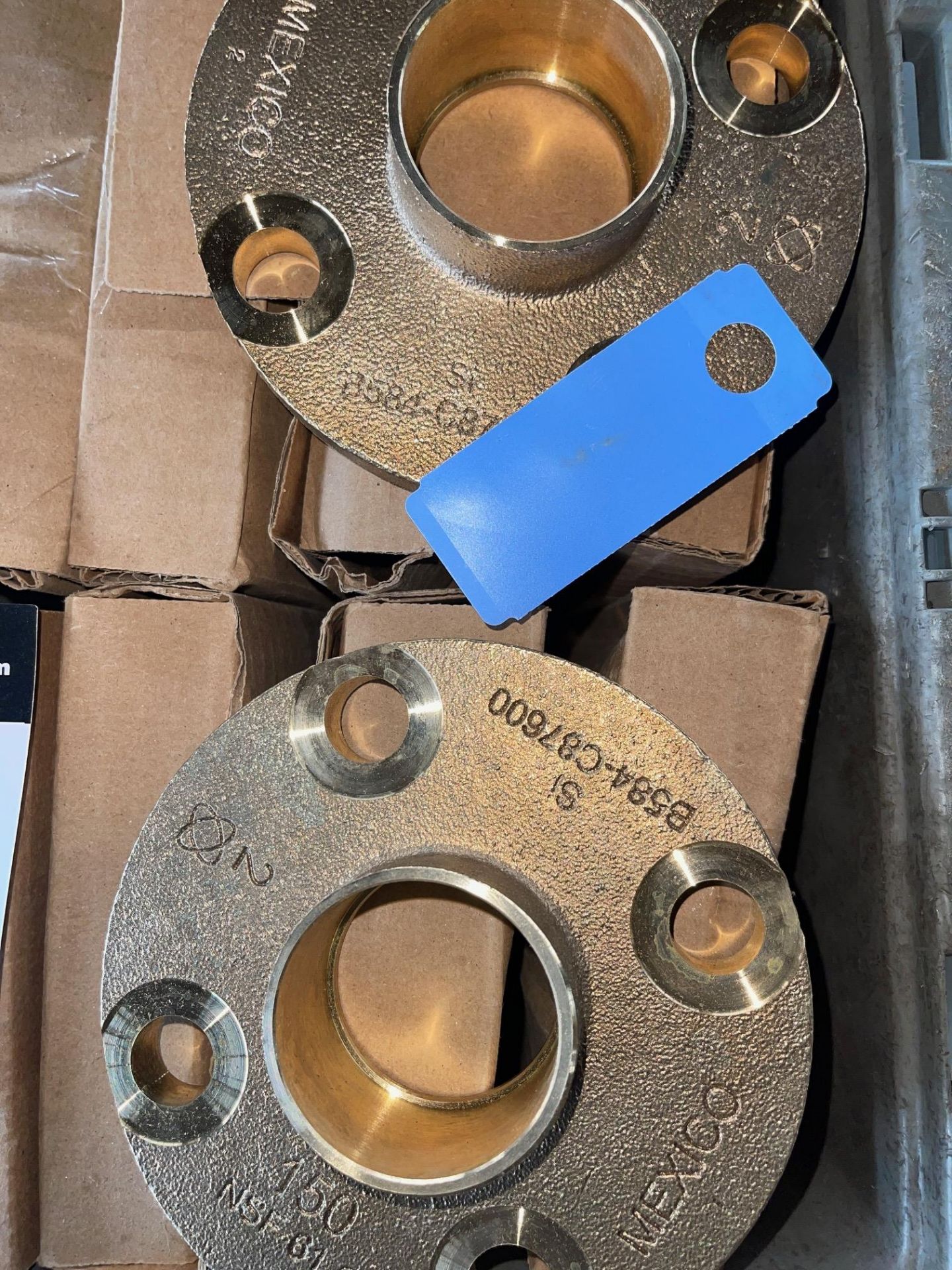 LOT/(20)6” BRASS FLANGES, 2” PIPE, PIPE RIGGING FEE $ - Image 2 of 4