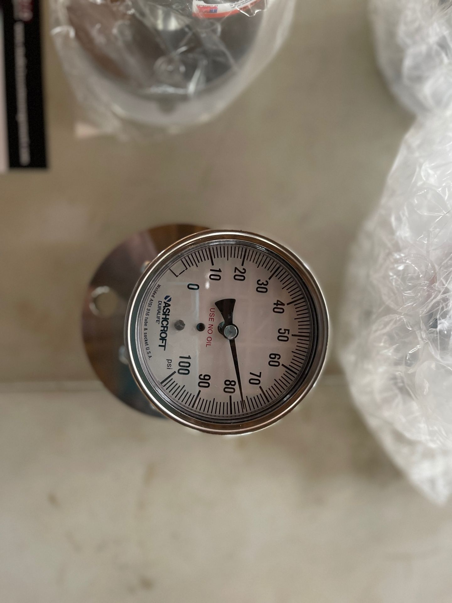 LOT/ ASHCROFT DURALIFE (6), 4” DIAMETER PRESSURE GAUGE, 8964 WITH ASHCROFT, C1215, 1-1/2”- 150° - Image 3 of 3