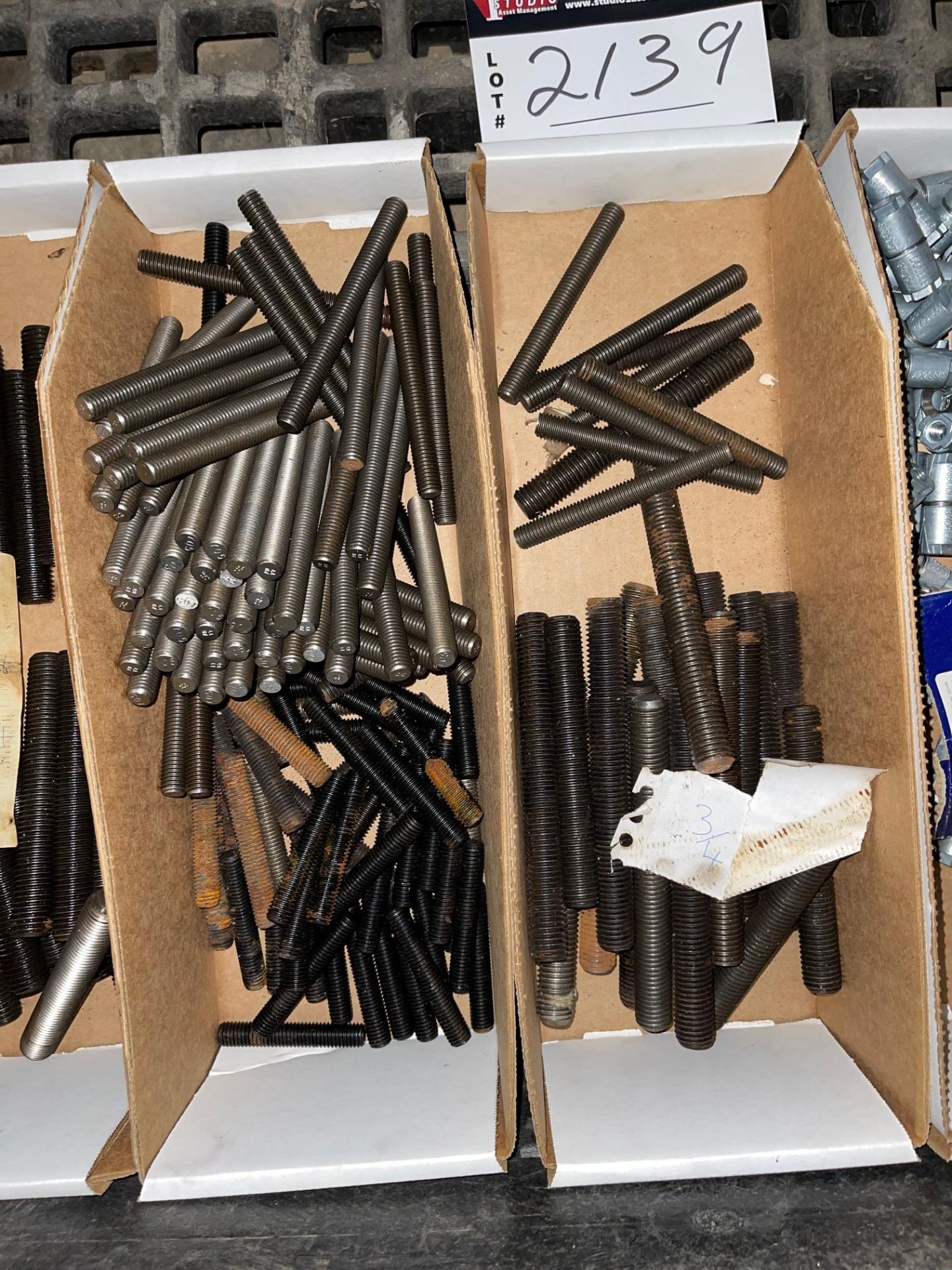 BIN OF ASSORTED B7 STUDS METRIC AND STANDARD, 1/2”, 5/8”, ¾”, 3 1/4 X 3 1/2 X 4 X 4 1/2 X 5 LONG - Image 3 of 7