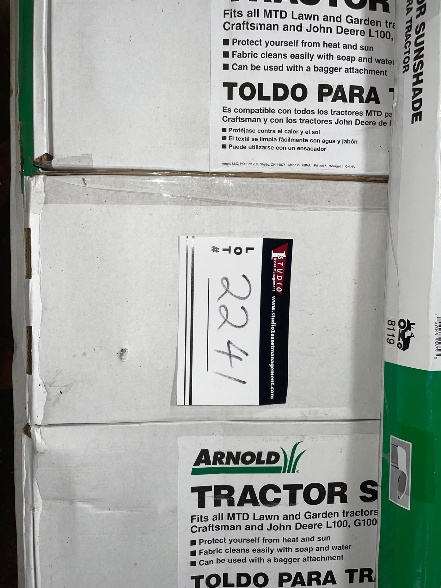 LOT OF ARNOLD TRACTOR SUNSHADES AND TOOL CARRIEA FIT ALL, MTD, PAULON, JOHN DEERE, HUSCAVARNA APPROX - Image 3 of 3