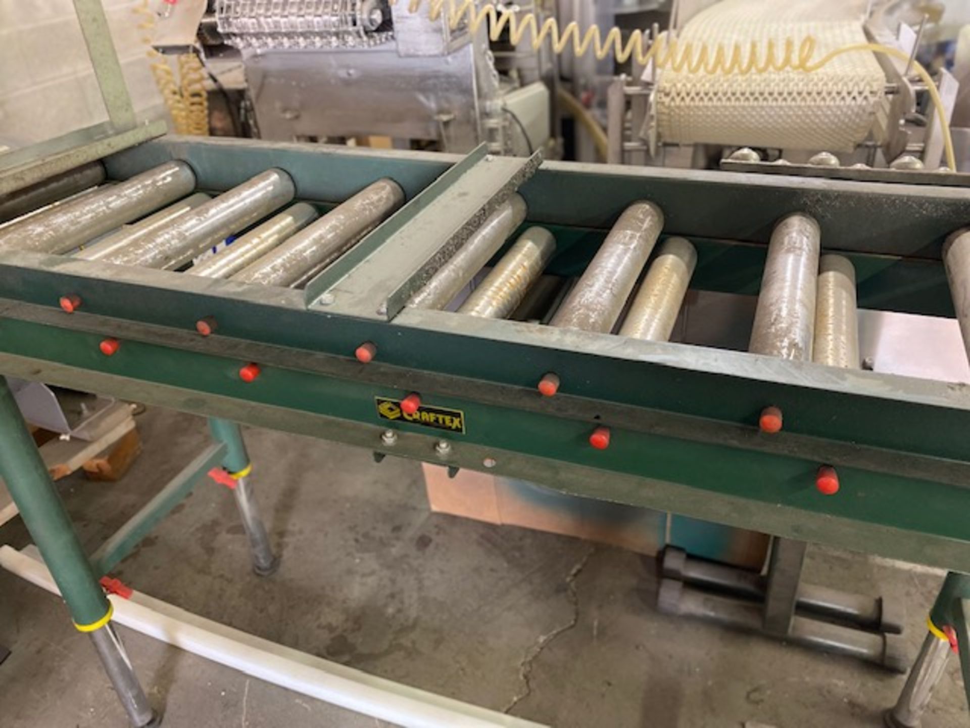 KRAFT TEX, MANUAL CONVEYOR(GREEN), (AS IS WHERE IS) (65"L X 20"W) - Image 2 of 4