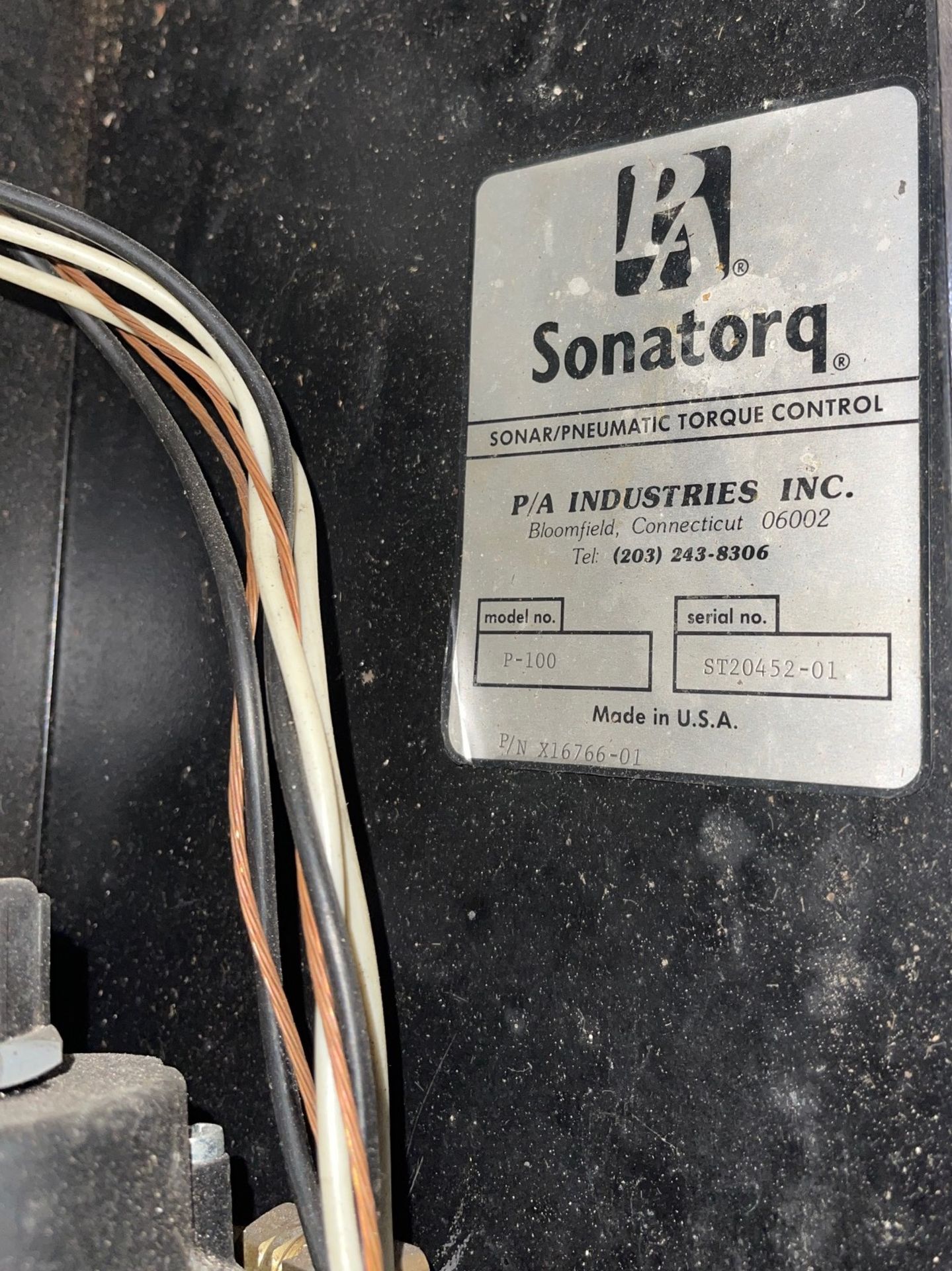 SONARTORQ: SONAR/PNEUMATIC TORQUE CONTROL, MODEL:P-100, SERIAL: ST20452-01 - Image 5 of 5