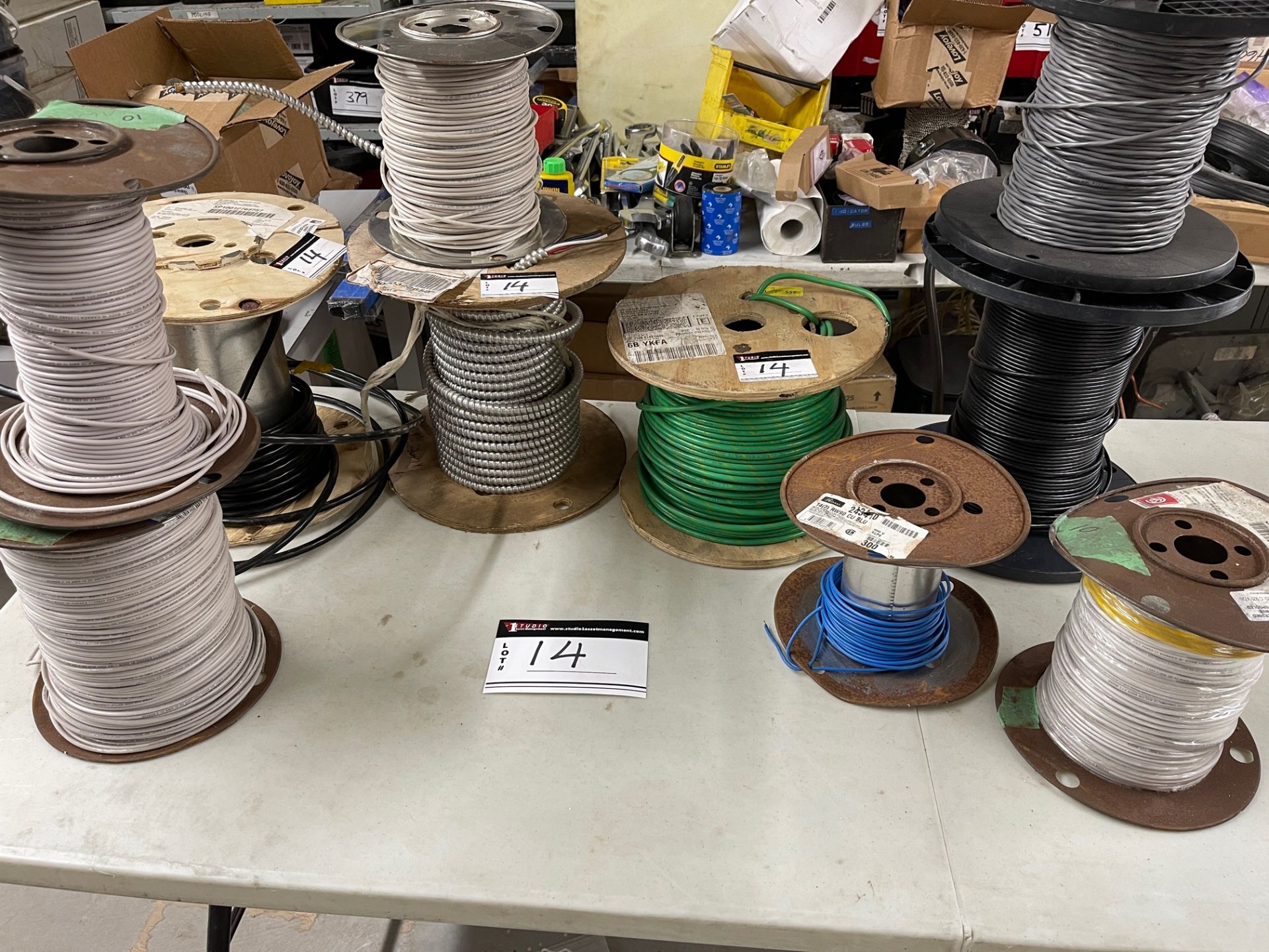 LOT/ASSORTED WIRES, 10 SPOOLS