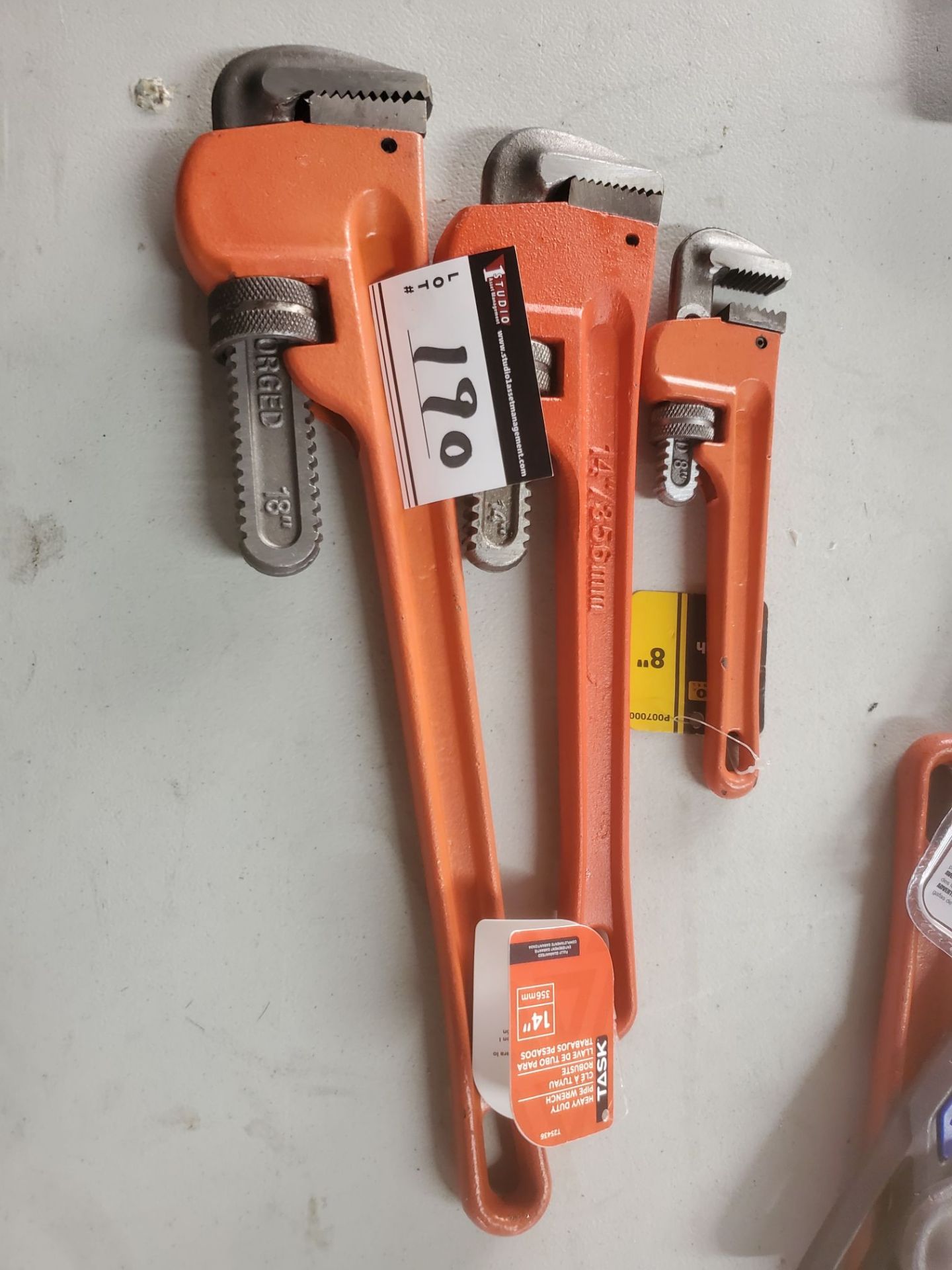 3 PCS PIPE WRENCH