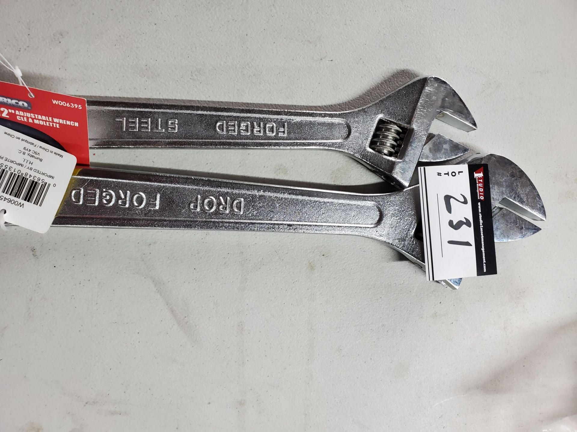 LOT/ADJUSTABLE WRENCH, QTY 2 - Image 2 of 2