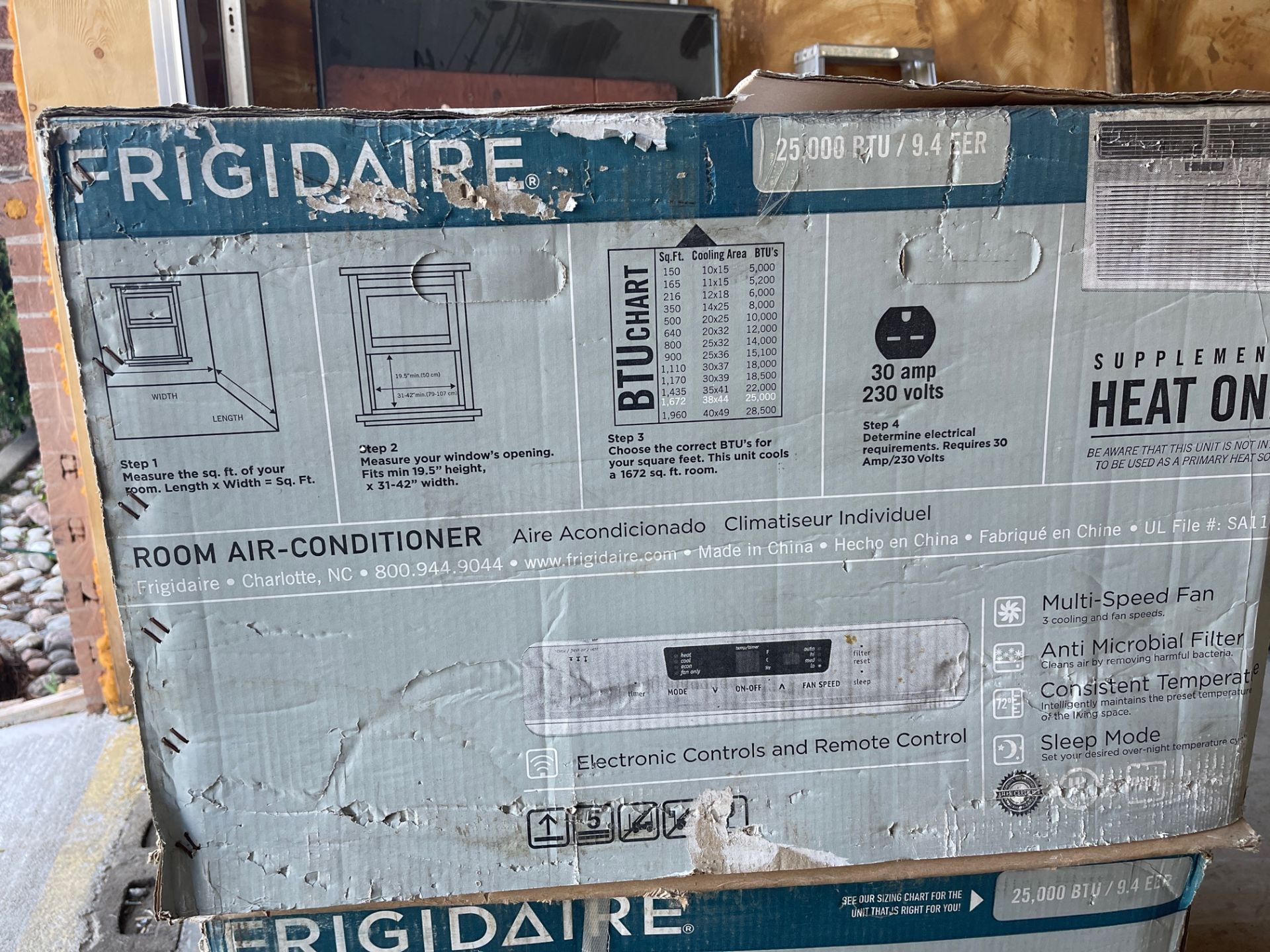 FRIGIDAIRE AIR CONDITIONER, MODEL R410 A, BRAND NEW IN THE BOX - Image 2 of 3
