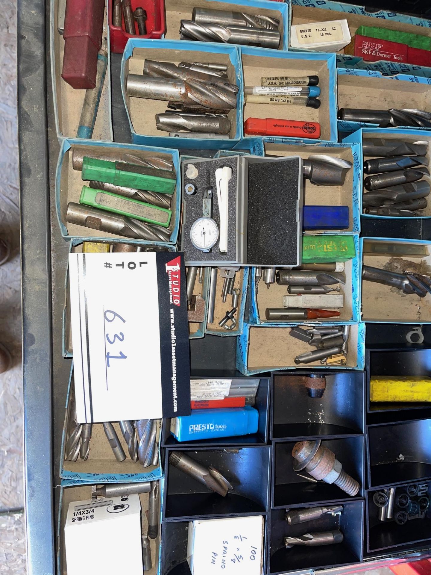 LOT/ MACHINING DRILL BITS, MEASURING DEVICES, DIAL TEST INDICATOR, CHUCKS ETC