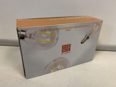 120 X BRAND NEW BOXED PACKS OF 3 4W (EQUIVALENT TO 25W) LED E27 ES GLOBE FILAMENT WARM WHITE BULBS