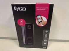 BRAND NEW BYRON SMARTWARES BATTERY POWERED RECHARGEABLE WIFI VIDEO DOORBELL