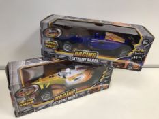 12 X BRAND NEW BOXED ULTRASONIC LIGHT UP RACING CARS