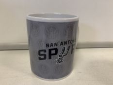 36 X BRAND NEW BOXED OFFICIAL SAN ANTONIO SPURS 110Z TEAM LOGO MUGS