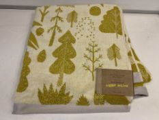 10 X BRAND NEW BOXED DONNA WILSON BIRD AND TREE MUSTARD BATH SHEETS 100 X 150CM RRP £34 EACH