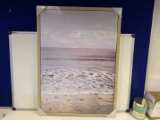 21 X BRAND NEW BOXED ARTHOUSE SERENITY BEACH FRAMED CANVAS 77 X 57 X 2.5CM RRP £29.99 EACH