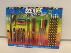 32 X BRAND NEW BOXED SCENTOS SCENTED RAINBOW PACKS