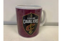 36 X BRAND NEW BOXED OFFICIAL CLEAVELAND CAVALIERS 110Z TEAM LOGO MUGS