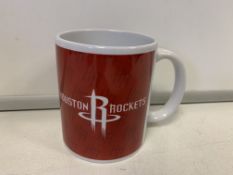 36 X BRAND NEW BOXED OFFICIAL HOUSTON ROCKETS 110Z TEAM LOGO MUGS