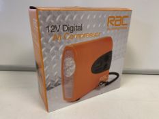 6 x NEW RAC 12V DIGITAL AIR COMPRESSORS