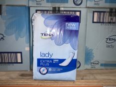 80 x BRAND NEW PACKS OF 8 TENA LADY EXTRA PLUS PADS