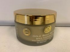 4 X BRAND NEW 200G GOLD BODY BUTTER WITH DEAD SEA MINERALS AND SHEA BUTTER