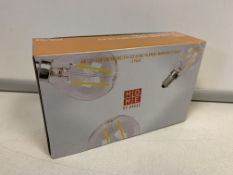 120 X BRAND NEW BOXED PACKS OF 3 4W (EQUIVALENT TO 25W) LED E27 ES GLOBE FILAMENT WARM WHITE BULBS