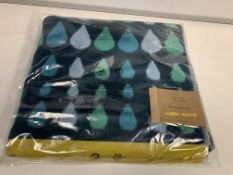 15 X BRAND NEW BOXED DONNA WILSON RAIN DROPS MULTI GREEN BATH TOWELS 70 X 125CM RRP £24 EACH