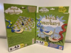 72 X BRAND NEW BOXED SNAKES AND LADDERS TRAVEL GAMES