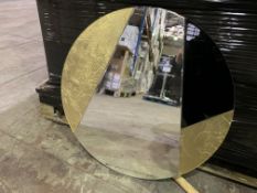 8 X BRAND NEW BOXED ARTHOUSE AH CRACKLED GOLD FOIL AND BLACK MIRRORS 50 X 50 X 1.3CM