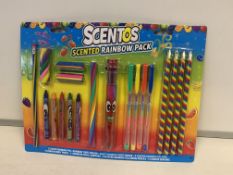 32 X BRAND NEW BOXED SCENTOS SCENTED RAINBOW PACKS