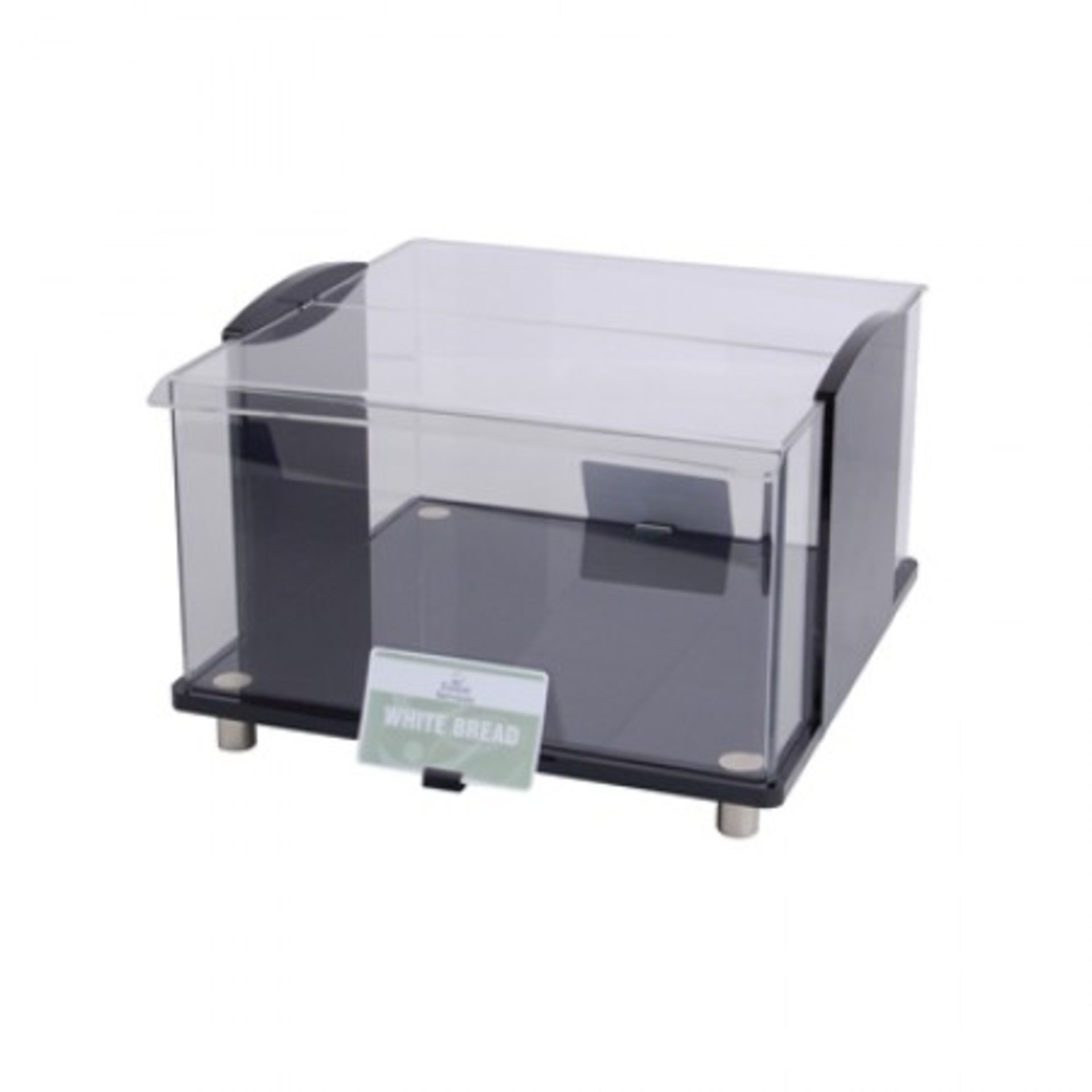 BRAND NEW BLACK ACRYLIC BREAD DISPLAY BOX (TOP OPEN) TB871 RRP £165