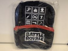 24 X BRAND NEW BATTLE ROYALE LARGE BACKPACKS WITH FRONT POCKET