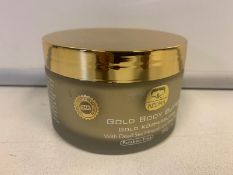 4 X BRAND NEW 200G GOLD BODY BUTTER WITH DEAD SEA MINERALS AND SHEA BUTTER