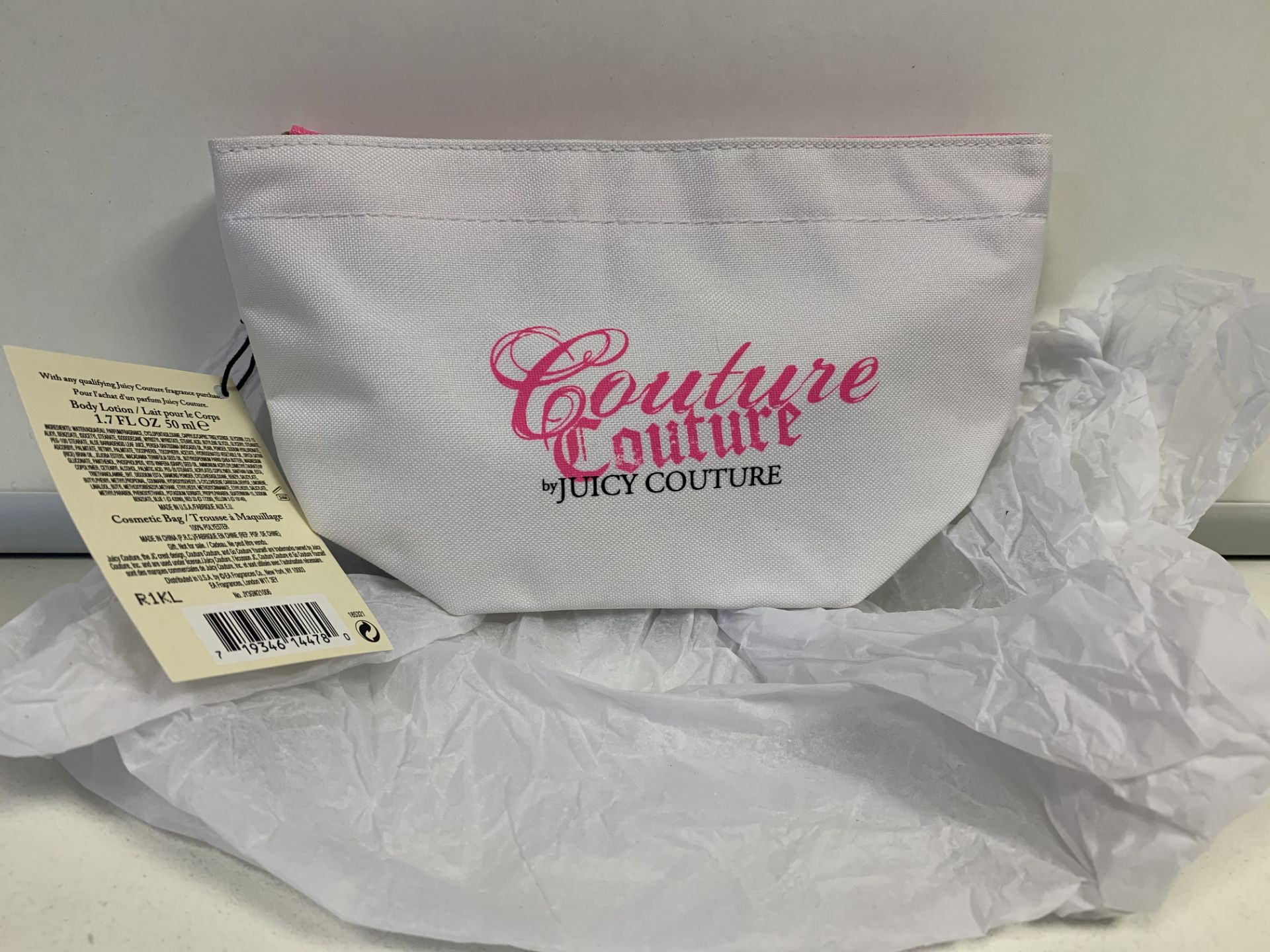 8 X BRAND NEW JUICY COUTURE COSMETIC BAG WITH 50ML BODY LOTION