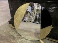 8 X BRAND NEW BOXED ARTHOUSE AH CRACKLED GOLD FOIL AND BLACK MIRRORS 50 X 50 X 1.3CM