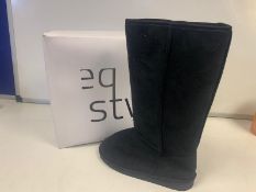 20 X BRAND NEW BOXED EQ STYLE WINTER BOOTS BLACK SIZE SIZE 3 IN 2 BOXES