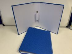 100 X BRAND NEW BOXED MARBLED A4 PREESBOARD RING BINDERS IN 10 BOXES