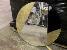 8 X BRAND NEW BOXED ARTHOUSE AH CRACKLED GOLD FOIL AND BLACK MIRRORS 50 X 50 X 1.3CM