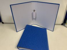100 X BRAND NEW BOXED MARBLED A4 PREESBOARD RING BINDERS IN 10 BOXES