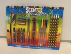 32 X BRAND NEW BOXED SCENTOS SCENTED RAINBOW PACKS