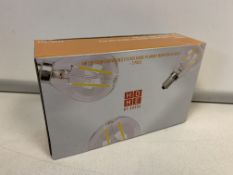 120 X BRAND NEW BOXED PACKS OF 3 4W (EQUIVALENT TO 25W) LED E27 ES GLOBE FILAMENT WARM WHITE BULBS