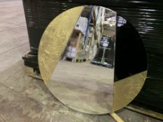 8 X BRAND NEW BOXED ARTHOUSE AH CRACKLED GOLD FOIL AND BLACK MIRRORS 50 X 50 X 1.3CM