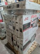 (J124) PALLET TO CONTAIN 16 x VARIOUS RETURNED TVS TO INCLUDE JVC 40 INCH. NOTE: ITEMS ARE