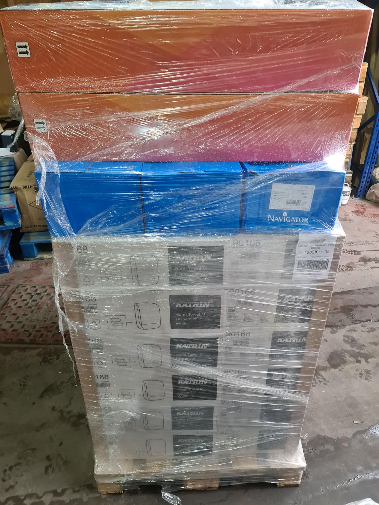 (J93) PALLET TO CONTAIN A LARGE QTY OF VARIOUS ITEMS TO INCLUDE: 35 x KATRIN HAND TOWEL M - Image 6 of 6
